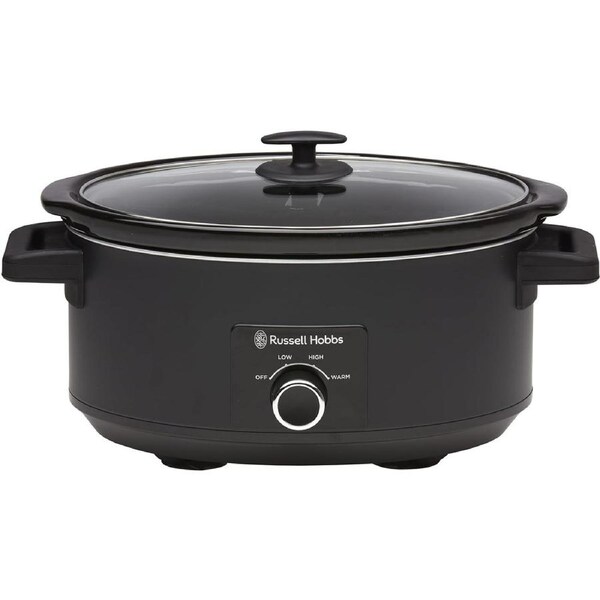 Russell Hobbs 7L Slow Cooker - Curry Stew Family Meal Maker 3 Heat w/ Removable Ceramic Pot