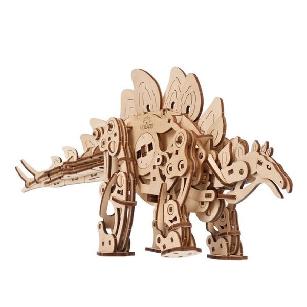 Ukraine Made Ugears Stegosaurus Mechanical Wooden 3D Puzzle Model Kit