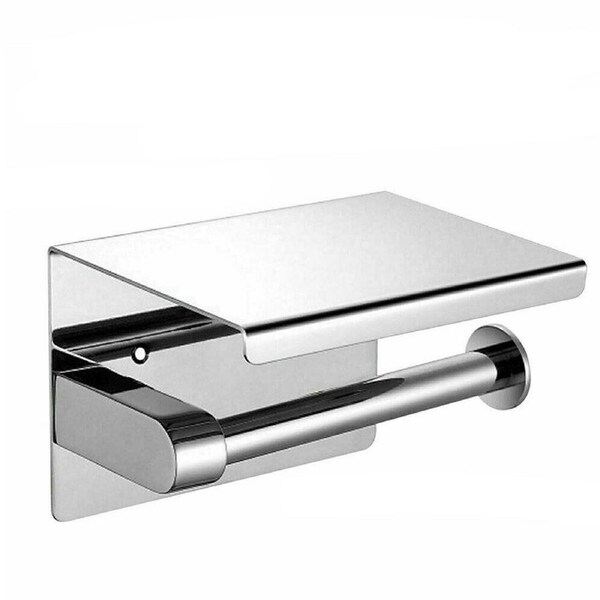 Stainless Steel Toilet Paper Roll Holder Tissue Bath Wall Storage Hooks