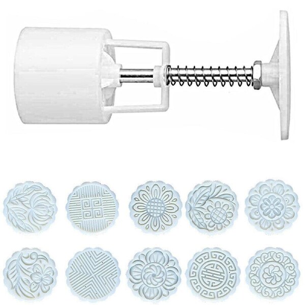 Mooncake Decor Cookies Round Pastry Moon Cake DIY Flower Stamps Mold