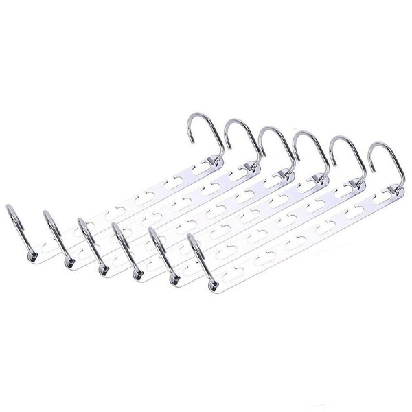 Space Saver Hanger Clothes Coat Metal Hook Closet Organizer Multi-Function - 6pcs