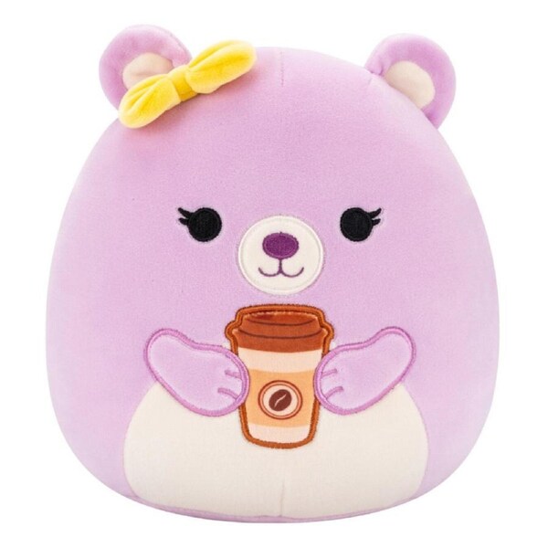 Squishmallows Mothers Day Faine the Bear with Coffee 7.5 inch Plush