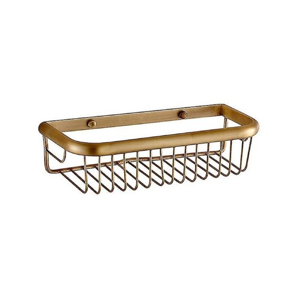 Bathroom Shower Shelf Basket 30cm Brass Shower Organizer Antique Brass Wall Mountedbathroom Bathroom Corner Shelf Wall Hangingone Piece