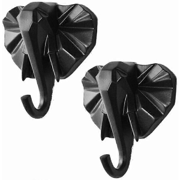 Hook Coat Rack Animal Hook Coat Rack Key Holder Wall Hanging (black Elephant - SNNGV