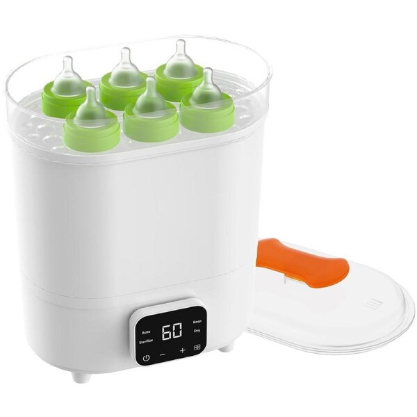 Advwin Baby Bottle Sterilizer, 4 in 1 Electric Steam Bottle Steriliser and Dryer, White