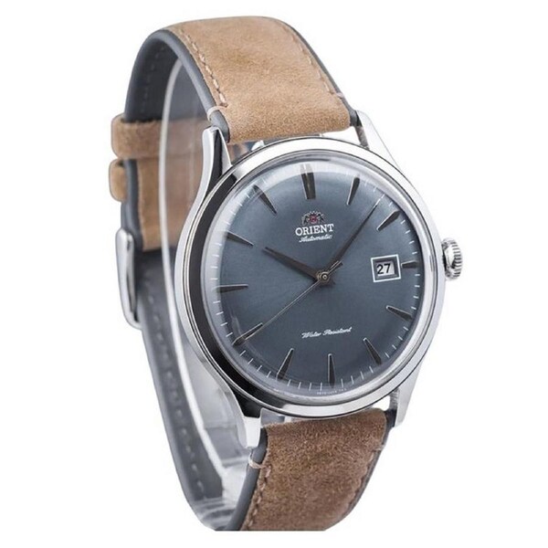 Orient Bambino Version 4 Classic Suede Leather Strap RA-AC0P03L10B Mens Watch