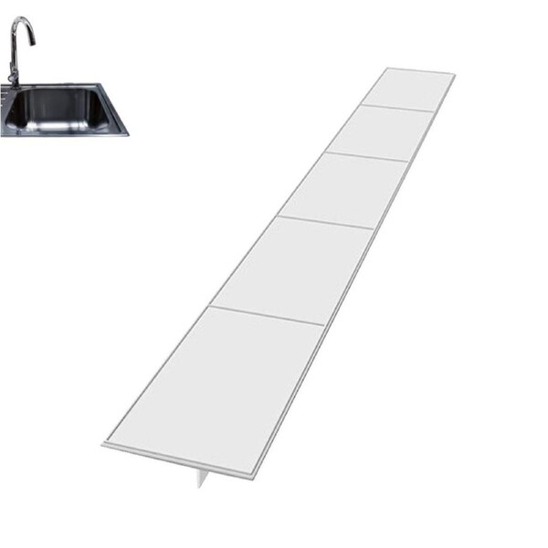 Stove Counter Gap Silicone Filler Strip Heat Resistant Cover for Kitchen Easy Clean-White
