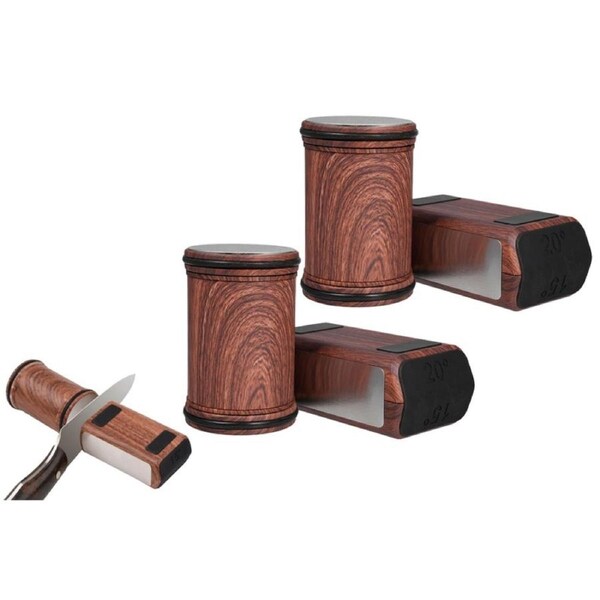 2pcs Rolling Knife Sharpener Set Offers 15 and 20 Degrees Sharpening for Kitchen Knives