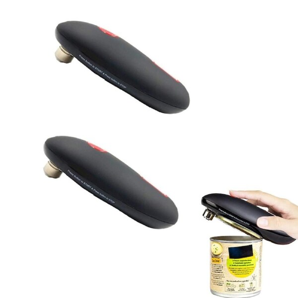 2pcs Electric Can Opener with Smooth Edge for Kitchen Cooks Elderly Housewives