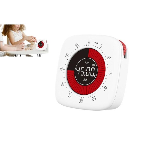 Visual Timer with Alarm Count Up Rechargeable 60 Minute Countdown Timer