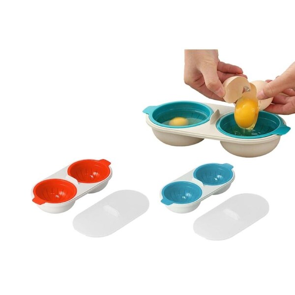 2 PCS Egg Poacher Microwavable Egg Steam Dishwashable Egg Maker Poached
