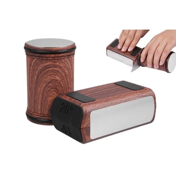 Rolling Knife Sharpener Kitchen Knife Sharpener for Razor Sharp Edges-Brown