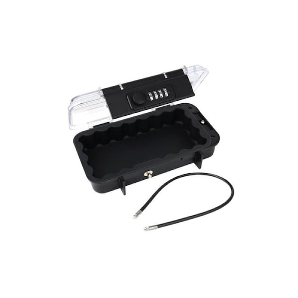 Portable Lock Box Safe Anti-Theft Mini Travel Safe Box with Code Security Case-Transparent