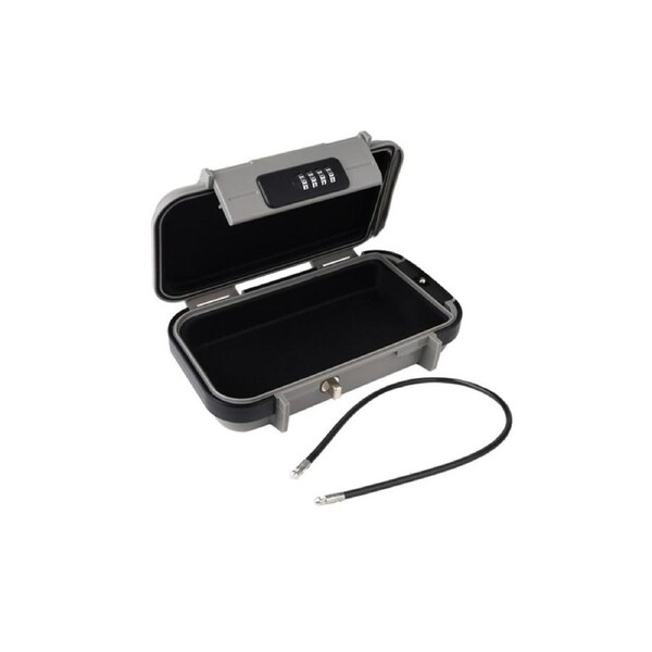 Portable Lock Box Safe Anti-Theft Mini Travel Safe Box with Code Security Case-Gray