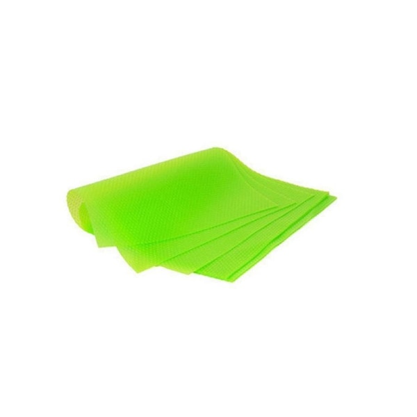 4 Pcs Liners Mats for Shelves EVA Fridge Mats Liners Washable-Green