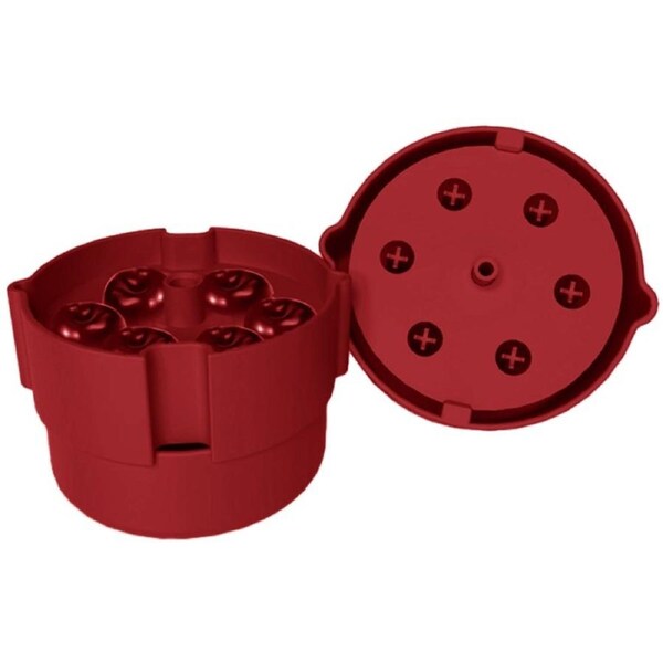 Portable Cherry Pitter Corer Tool Labor-Saving Push Down Multiple Cherries Seed Remover-Red