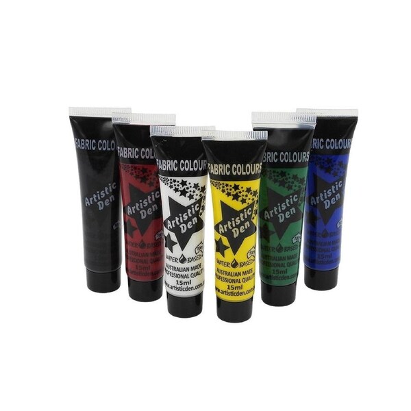 15ml Primary Colors Fabric Paint - Set of 6