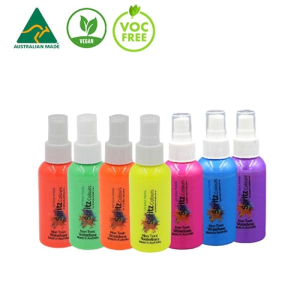 100ml UV Neon Spritz Tie Dye Set of 7