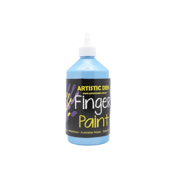 500ml Thick and Creamy Metallic Blue Finger Paint