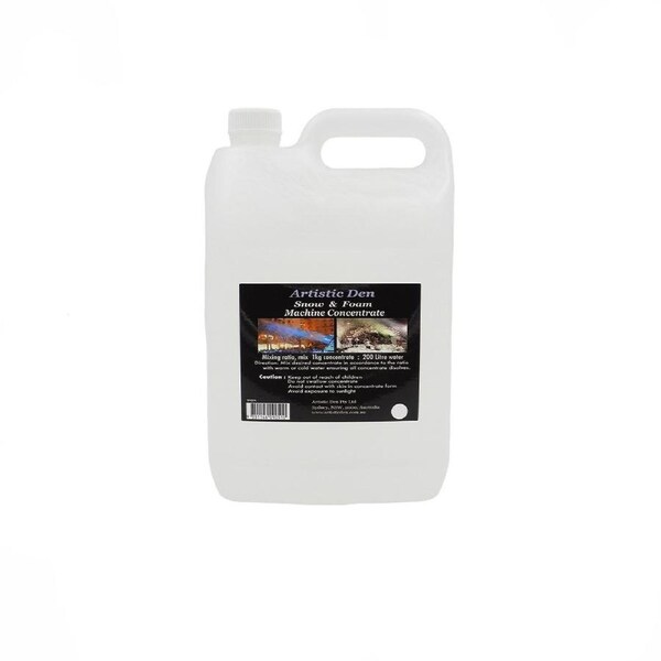 SNOW MACHINE FLUID 5L/kg Pure Concentrate Makes 1000 Litres Foam Machine Fluid