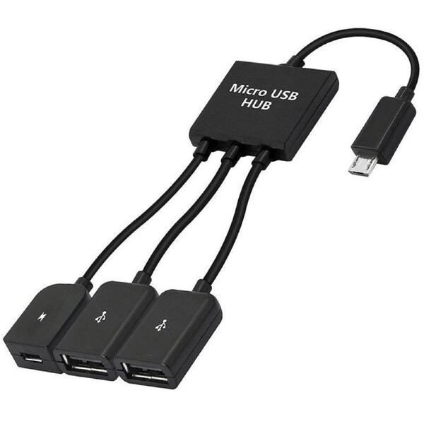 Micro USB 2.0 OTG HUB Cable Adapter AU Male to Female Dual Host Fast Transfer