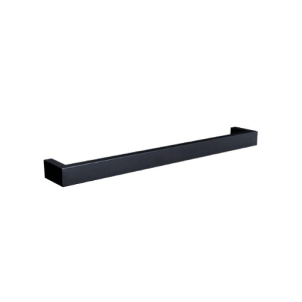 HOTWIRE Hotwire Heated Towel Rail Low Voltage - Single Square Bar 600mm Wide - Black