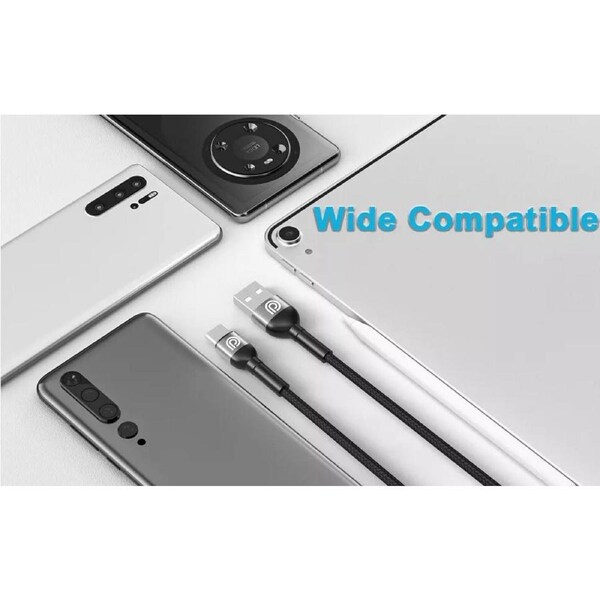 Braided USB Charger Phone Cable For iPhone 14 13 12 11 Pro Max XR X iPad (1.2M) - Grey