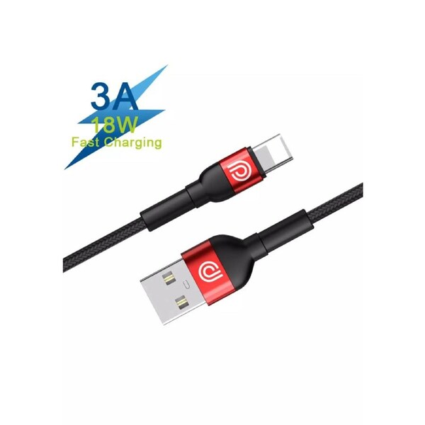 Braided USB Charger Phone Cable For iPhone 14 13 12 11 Pro Max XR X iPad (1.2M) - Red