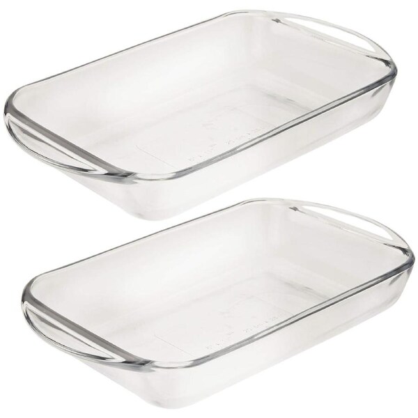 2x Anchor Hocking Fire-King Rectangular Baker 28x20cm - 2 Litre Capacity
