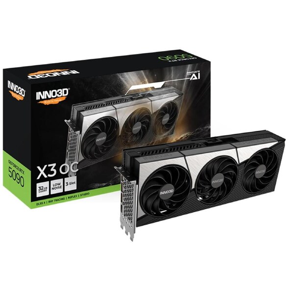 INNO3D nVidia GeForce RTX 5090 X3 OC 32GB GDDR7 Graphics Card