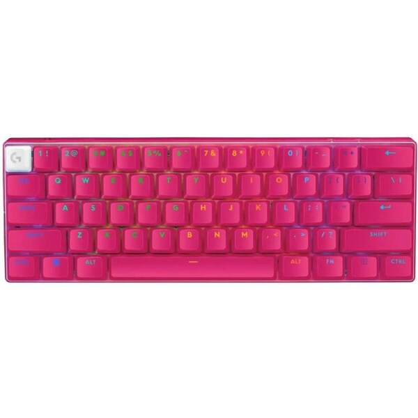 Logitech G PRO X 60 LIGHTSPEED Wireless Gaming Keyboard Tactile Magenta