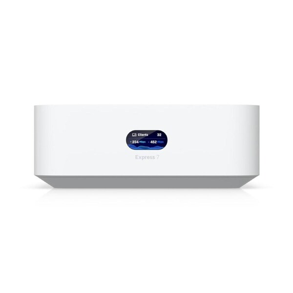 Ubiquiti UniFi Express 7, Mesh-scalable, Super-compact 10G Cloud Gateway, Integrated WiFi 7 With 6 GHz support, 140 m Coverage UX7