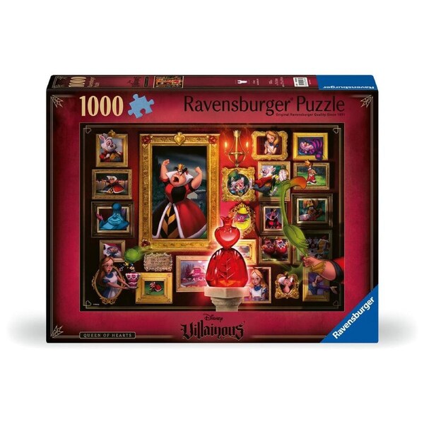 1000pc Ravensburger Villainous Queen Of Hearts Jigsaw Puzzle 70x50cm 14y+