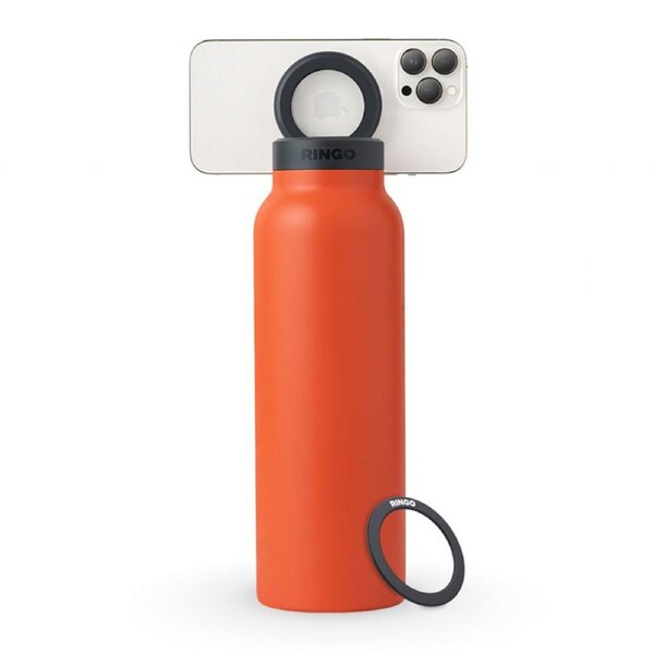 [B2OR32LSC1] Ringo Water Bottle with Free Magnetic Booster Ring - Orange, Large 950ml(32oz)
