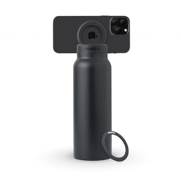 Ringo Water Bottle with Free Magnetic Booster Ring - Black Regular 710ml(24oz) [B2BK24LSC1]