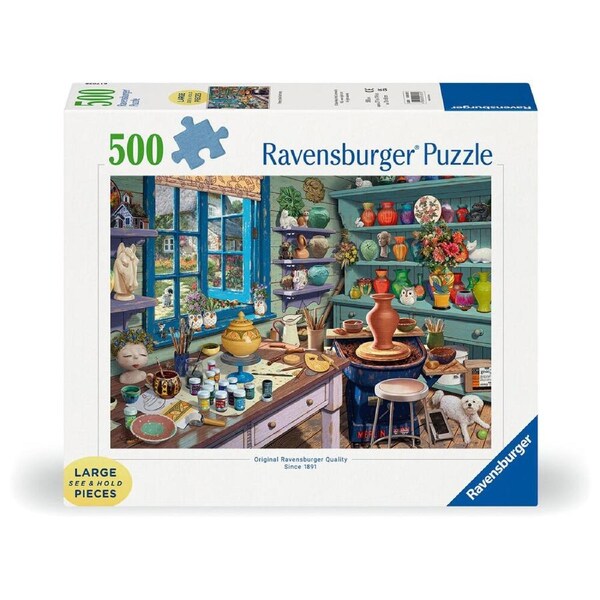 500pc Ravensburger Pottery Studio Sanctuary Jigsaw Puzzle 70x50cm Family 12y+