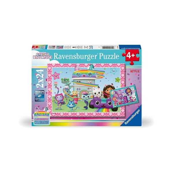 2x 24pc Ravensburger Gabby's Dollhouse Kids/Children Jigsaw Puzzle 28x19cm 3y+