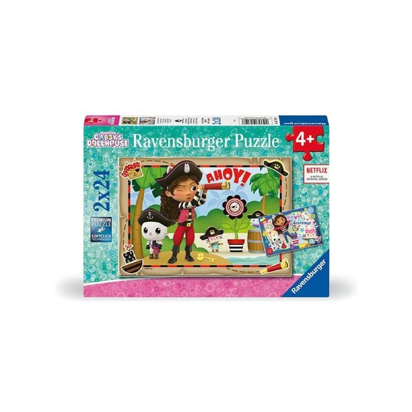 2x 24pc Ravensburger Gabby's Dollhouse Kids/Children Jigsaw Puzzle 10x7cm 3y+