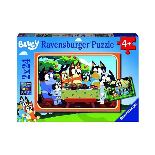 2x 24pc Ravensburger Bluey Kids/Children Jigsaw Puzzle Play Toy 28x19cm 3y+