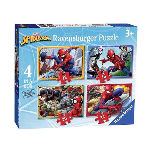 Ravensburger Marvel Spider-Man 4-In-1 Box Kids Jigsaw Puzzle 19x14cm 3y+