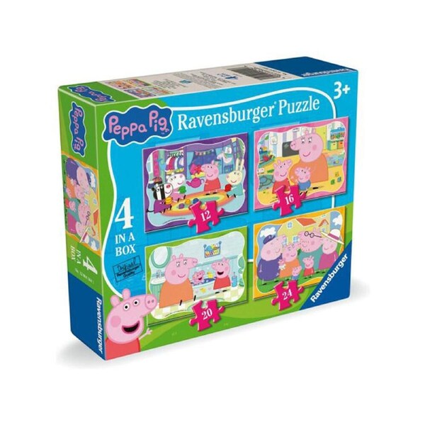 Ravensburger Peppa Pig 4-In-1 Box Kids/Children Jigsaw Puzzle 24x20cm 3y+