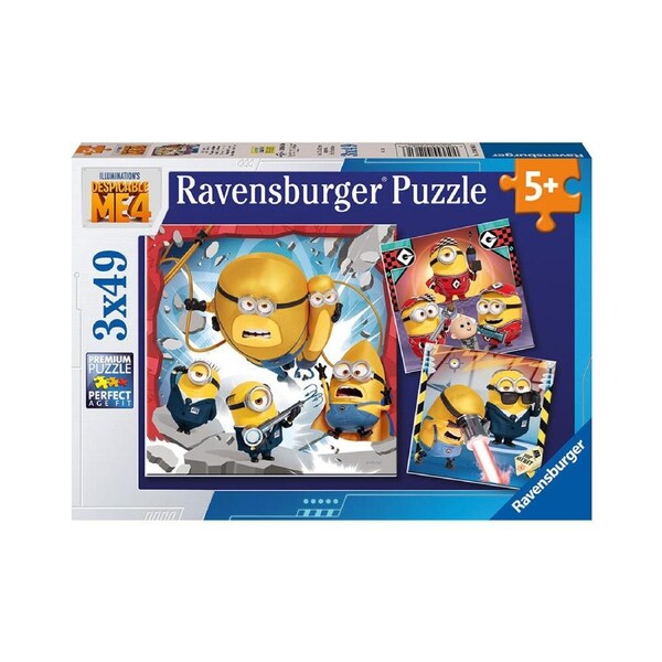 3x 49pc Ravensburger Despicable Me 4 Kids/Children Jigsaw Puzzle 21cm 5y+