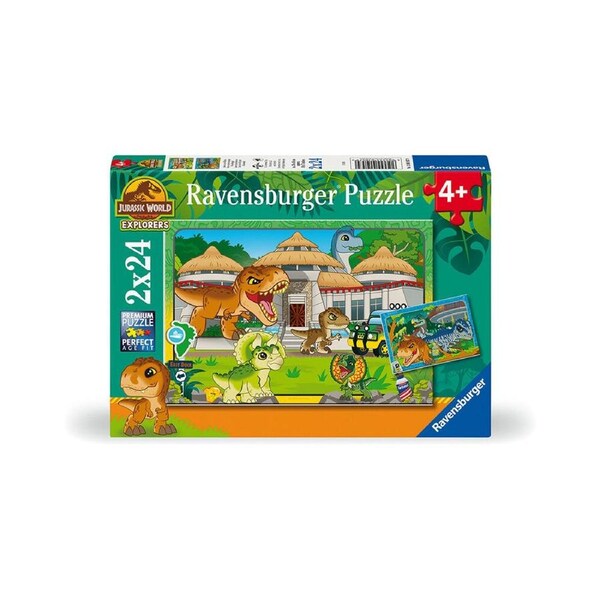 3x 49pc Ravensburger Jurassic World Explorers Kids Jigsaw Puzzle 21cm 5y+