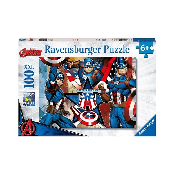100pc Ravensburger Marvel Captain America Kids Jigsaw Puzzle 49x36cm 6y+