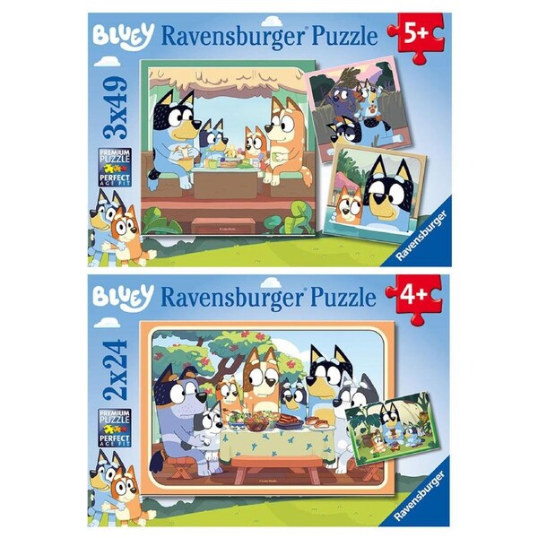 2pc Ravensburger Bluey Jigsaw Puzzle Combo Kids/Childrens Toy Set 3-5y+