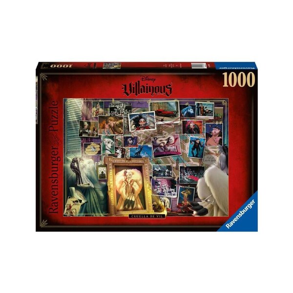 1000pc Ravensburger Disney Villainous Cruella Deville Puzzle 70x50cm 14y+