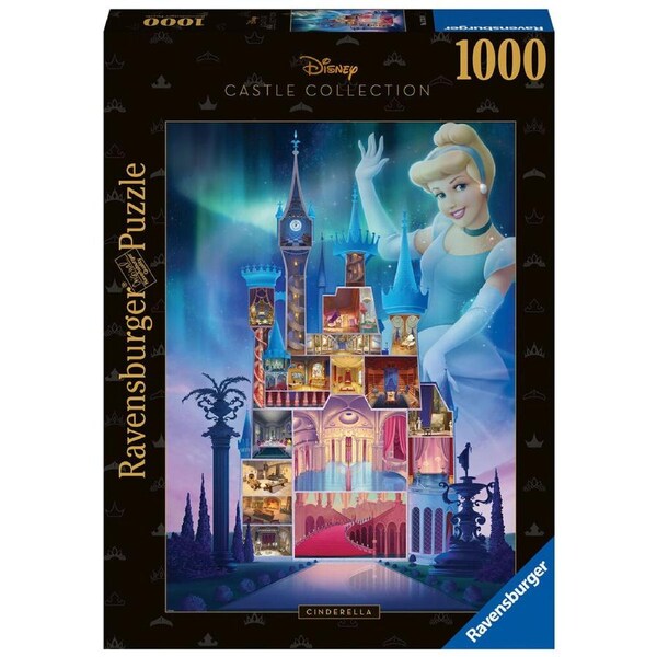 1000pc Ravensburger Disney Castles Cinderella Jigsaw Puzzle Game 70x50cm 12y+