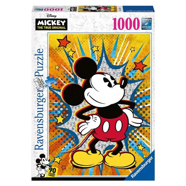 1000pc Ravensburger Disney Retro Mickey Jigsaw Puzzle Game 98x38cm 14y+