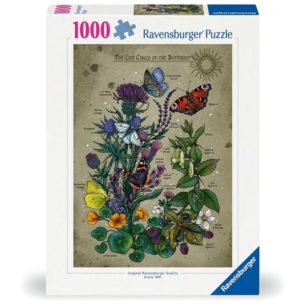 1000pc Ravensburger AT Lifecircle Butterfly Jigsaw Puzzle Kids Game 14y+