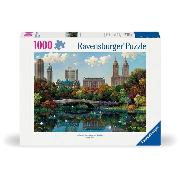 1000pc Ravensburger NY Central Park Bow Bridge Jigsaw Puzzle Game 70x50cm 14y+